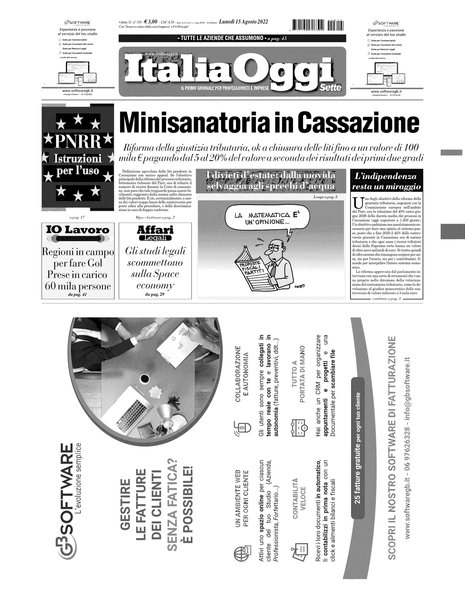 Italia oggi : quotidiano di economia finanza e politica